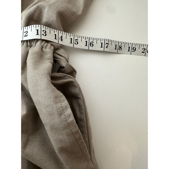 New BALILN Bali Lane Wide Leg Jumpsuit Women's Médium 100% Linen Short Sleeve - Picture 11 of 14